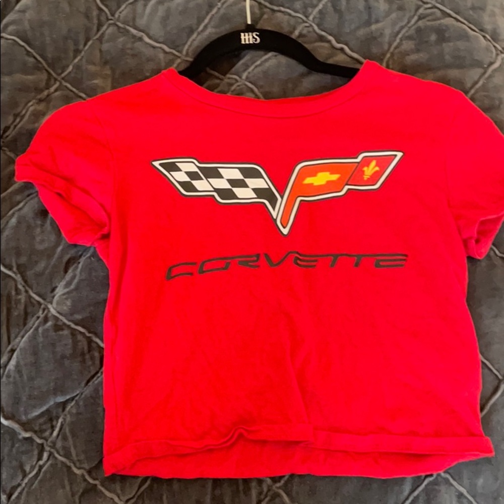 Red Corvette crop top
